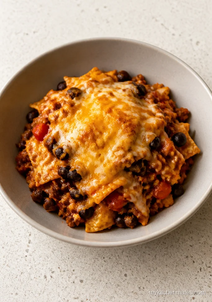 Cheesy Crock Pot Beef Enchilada Casserole