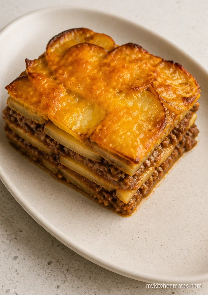 Cheesy Ground Beef Potato Bake
