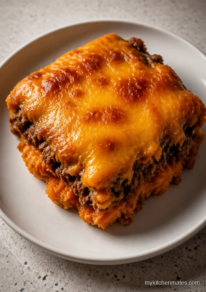Cheesy Hamburger Sweet Potato Casserole