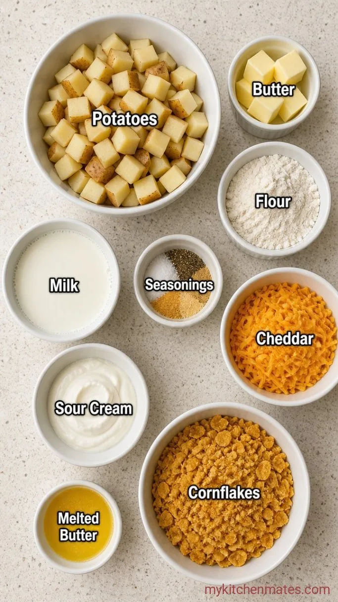 Creamy Cheesy Potato Casserole Ingredients