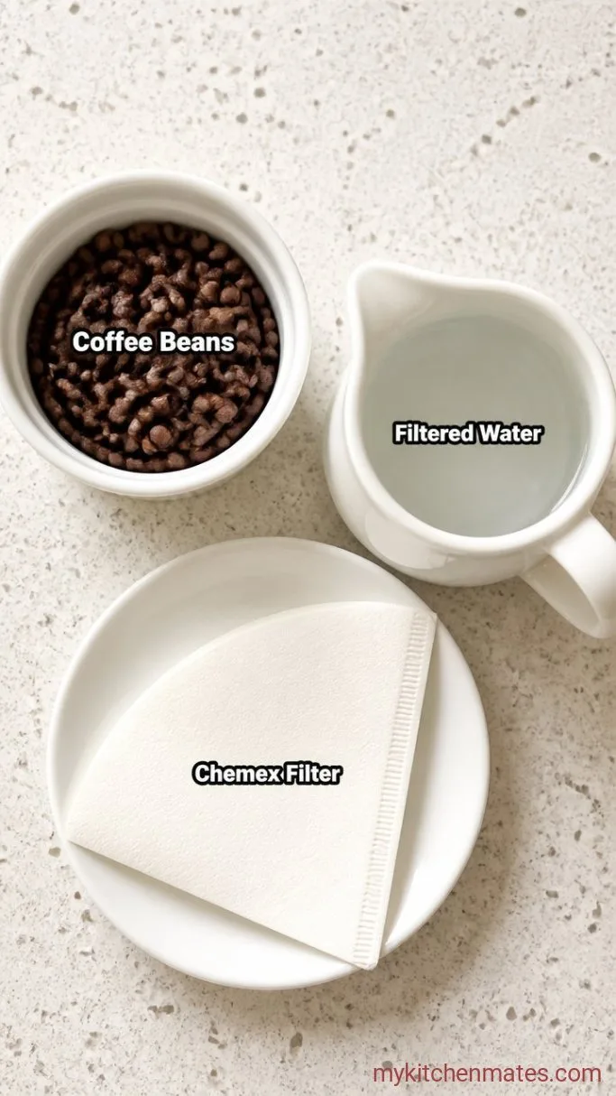 4-Minute Chemex Pour Over Coffee: Clean, Smooth, and Foolproof Ingredients
