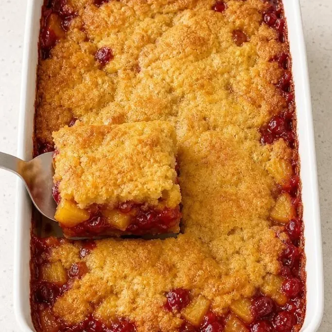 4-Ingredient Cherry Pineapple Dump Cake Cherry Pineapple Dump Cake