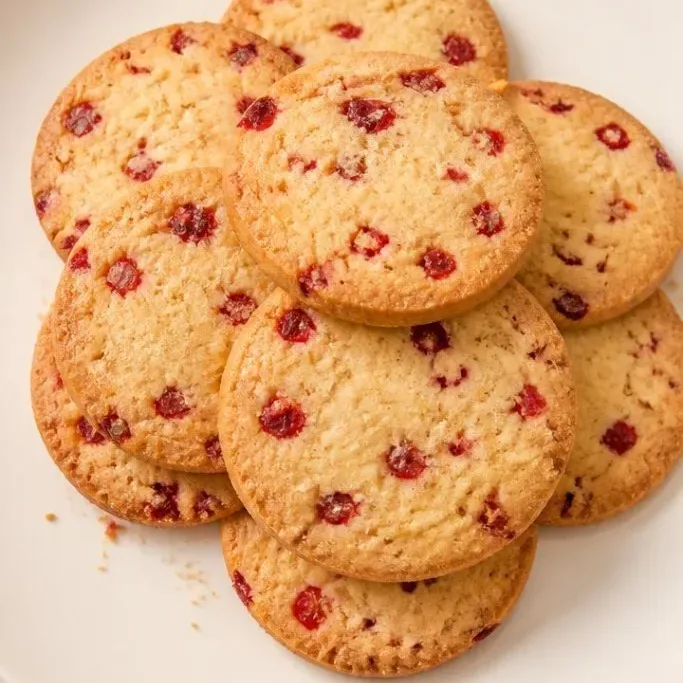 Buttery Cherry Shortbread Cookies Cherry Shortbread Cookies