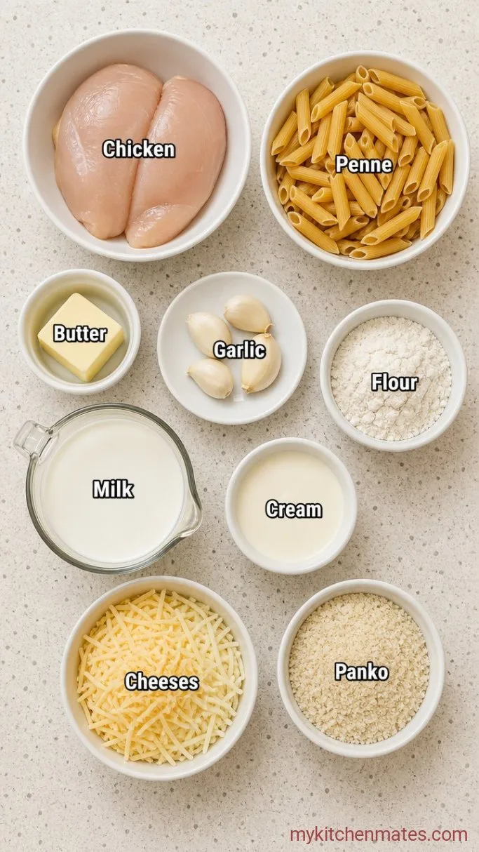 Creamy Chicken Alfredo Bake Ingredients
