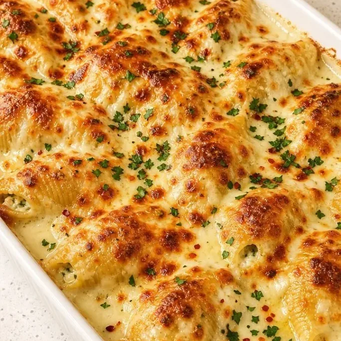 Chicken Alfredo Stuffed Shells