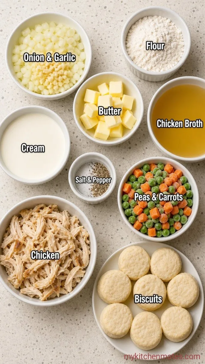 Quick Chicken and Dumplings with Canned Biscuits Ingredients