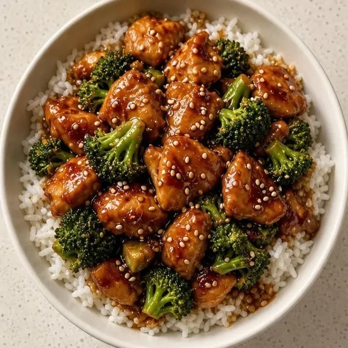 Sticky Sesame Chicken and Rice Bowls Chicken and Rice Bowl