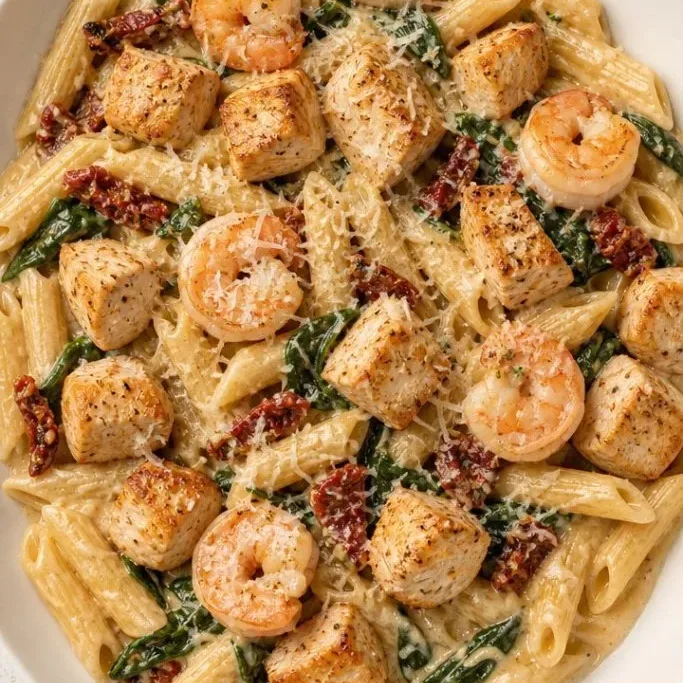 Chicken and Shrimp Pasta