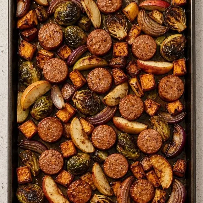 Chicken Apple Sausage Sheet Pan Dinner