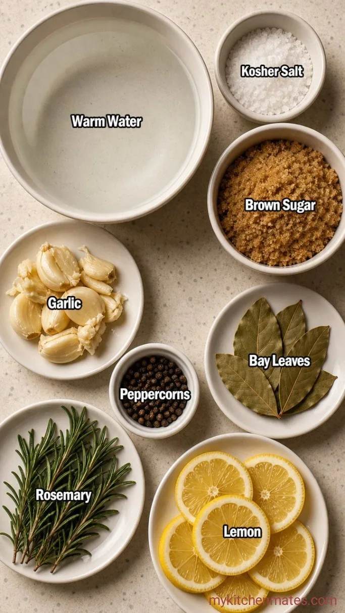 5-Minute Chicken Breast Brine (For Juicy, Flavorful Meat) Ingredients