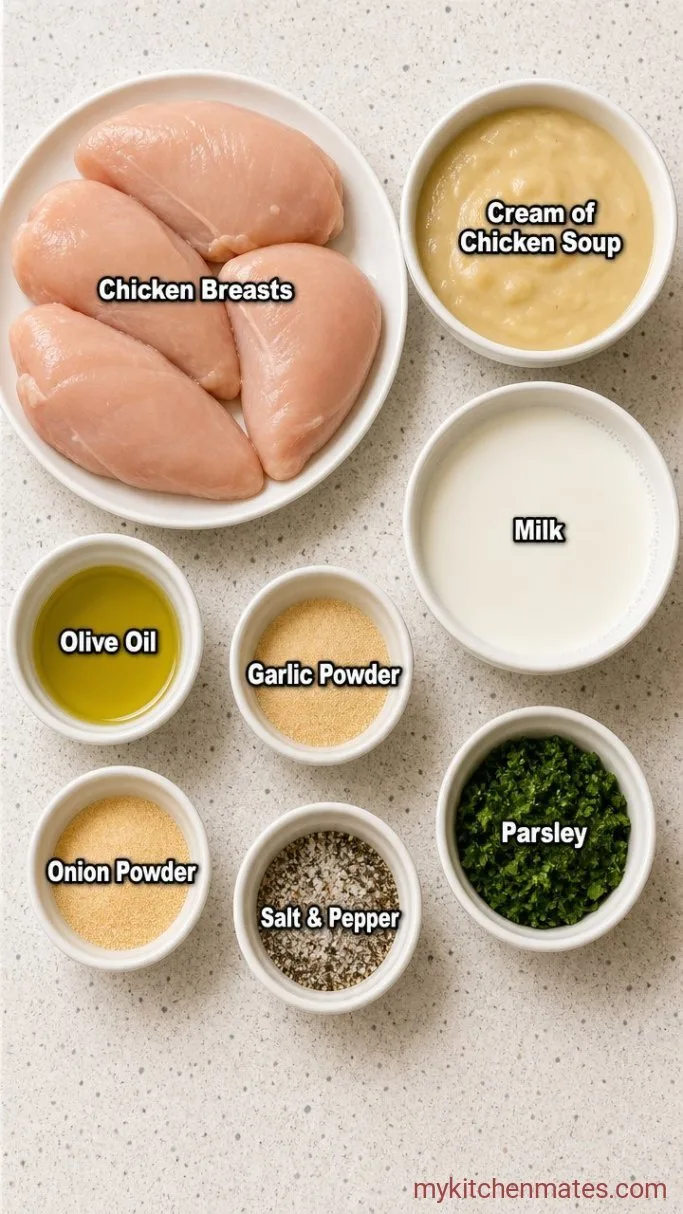 Quick Creamy Chicken Breasts with Cream of Chicken Soup Ingredients