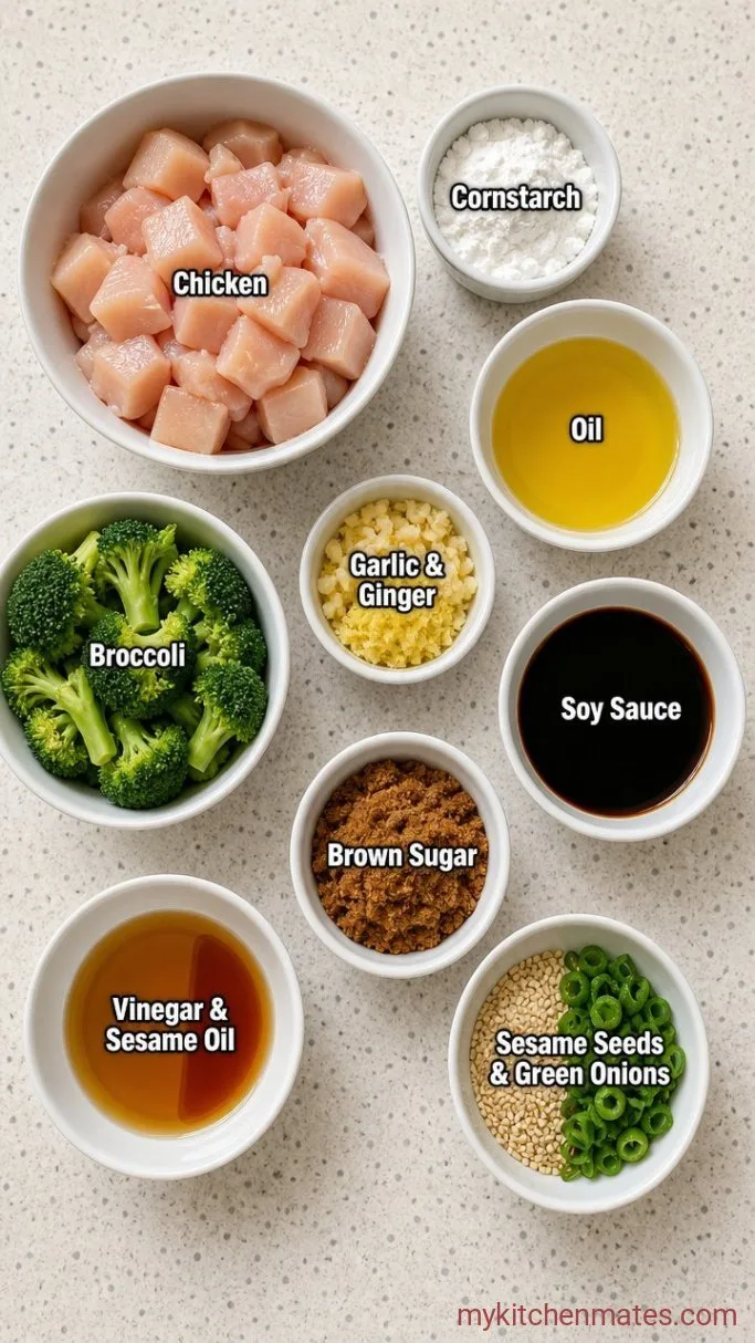 20-Minute Chicken Broccoli Stir Fry Ingredients