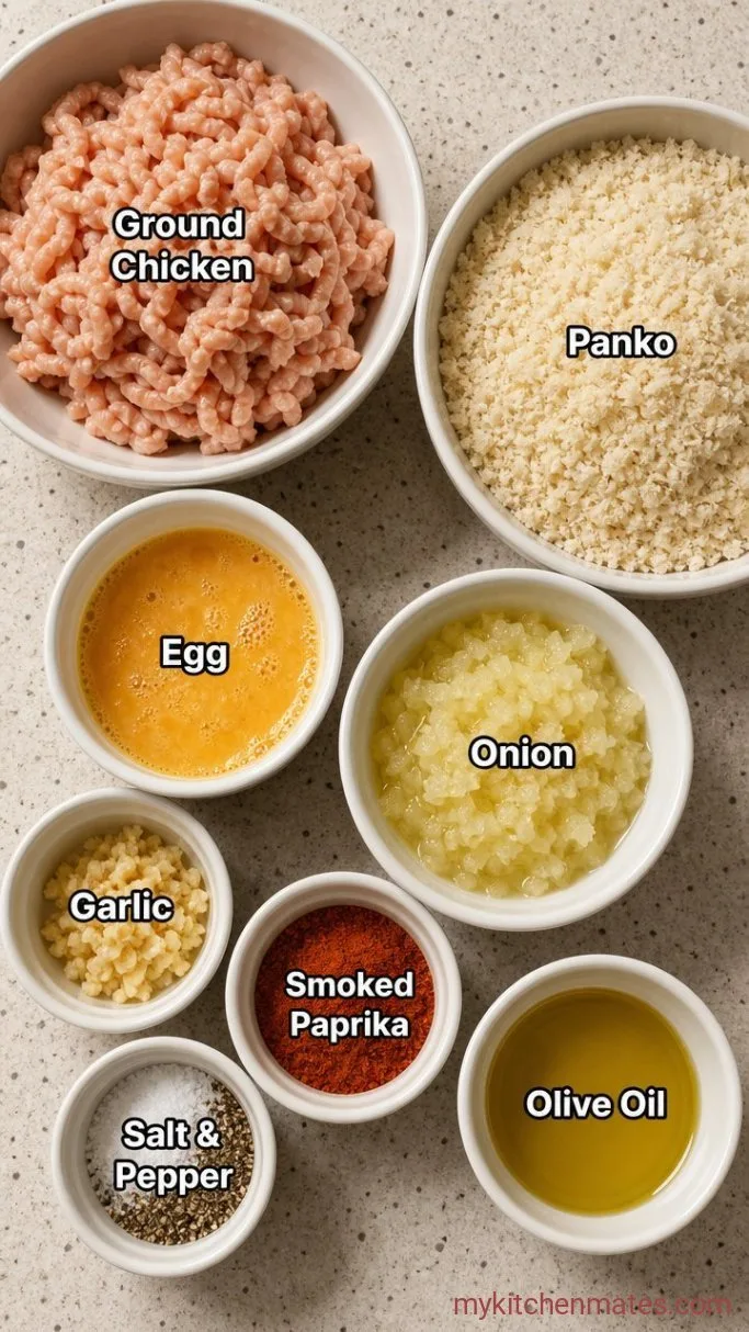 Juicy 20-Minute Chicken Burger Patties Ingredients