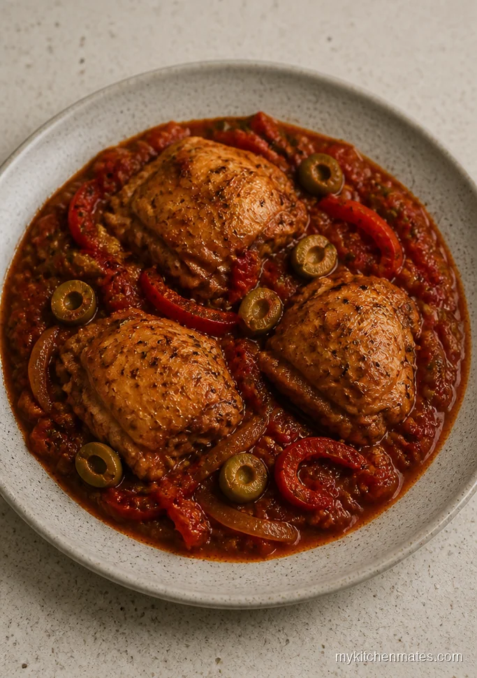 Chicken Cacciatore with Peppers and Olives