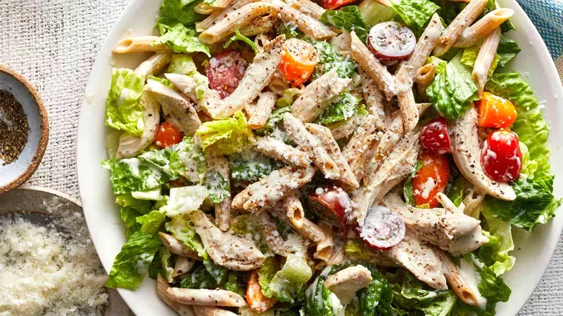 Chicken Caesar Pasta Salad Food photo of Chicken Caesar Pasta Salad