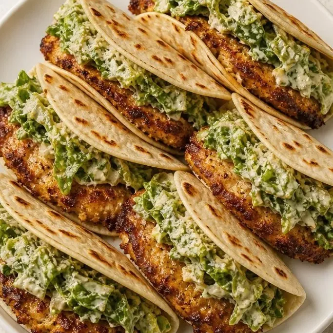 20-Minute Crispy Chicken Caesar Smash Tacos Chicken Caesar Smash Tacos