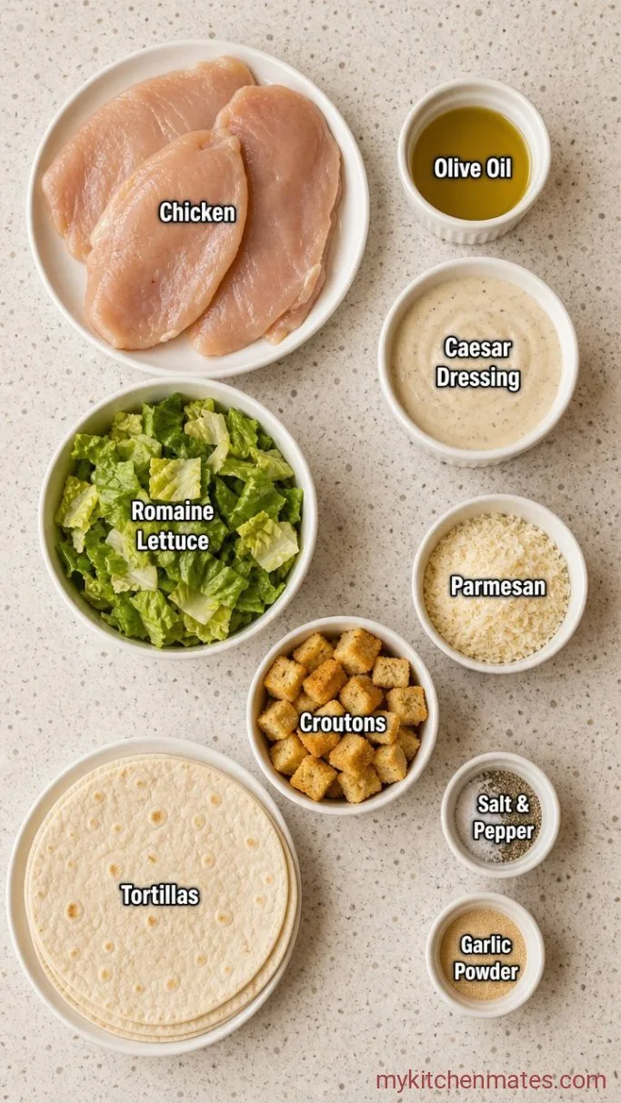 15-Minute Chicken Caesar Wraps Ingredients