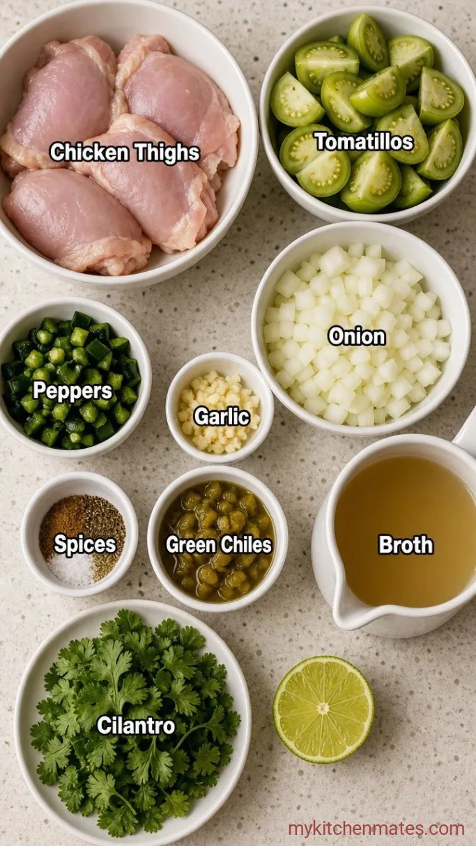 One-Pot Chicken Chili Verde Ingredients
