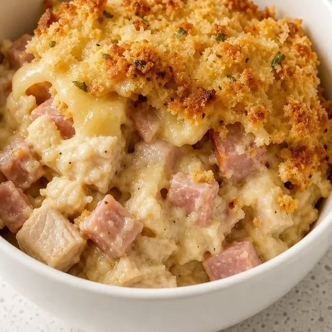 Easy Chicken Cordon Bleu Casserole chicken cordon bleu casserole_featured_kr2