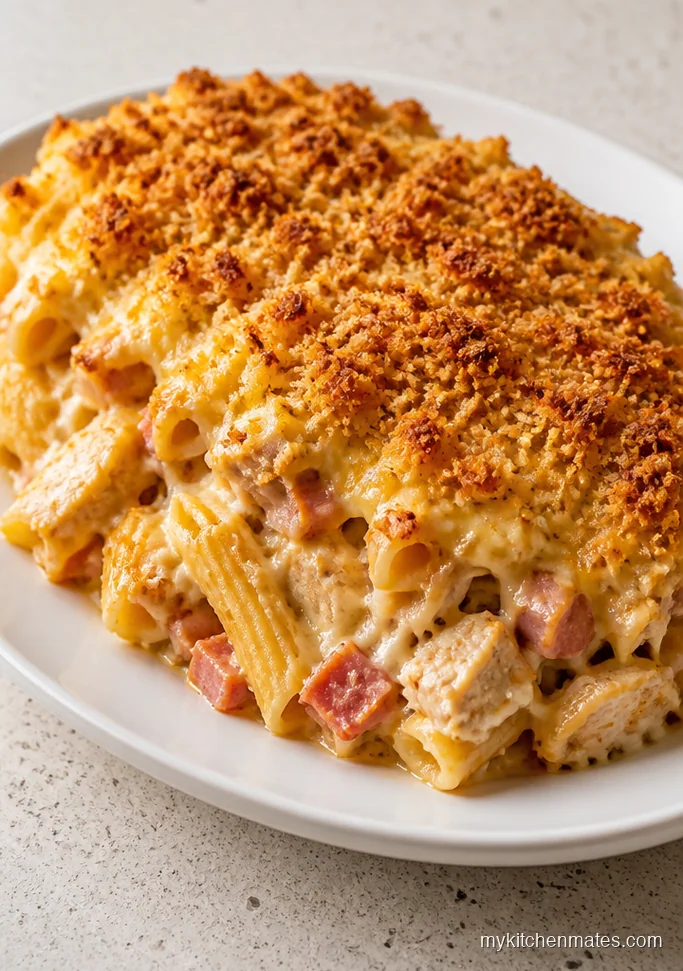 Chicken Cordon Bleu Pasta Bake
