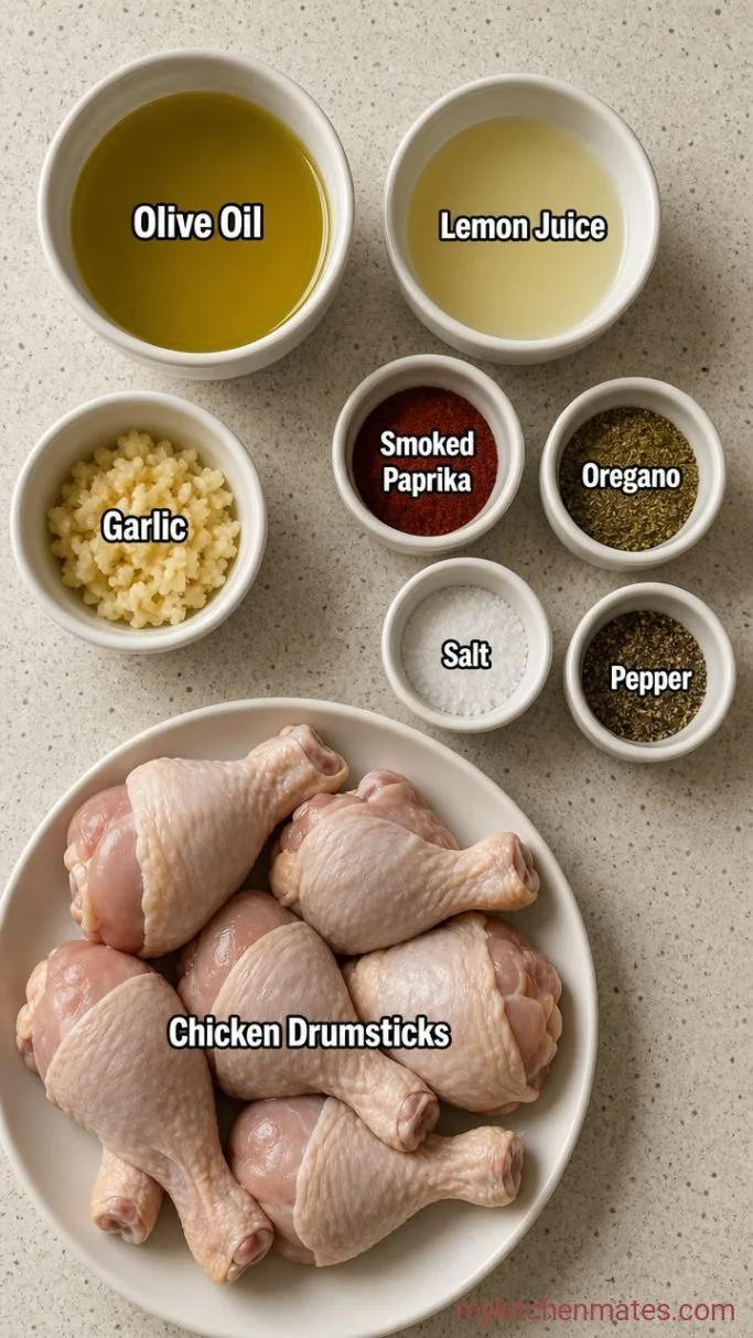 Quick 5-Ingredient Chicken Drumstick Marinade Ingredients