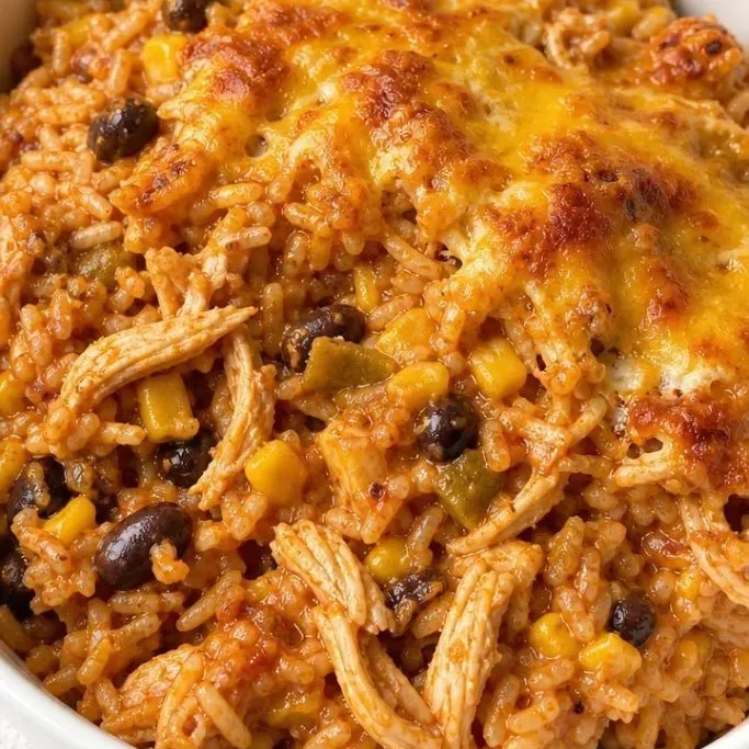 One-Dish Chicken Enchilada Rice Casserole Chicken Enchilada Rice Casserole