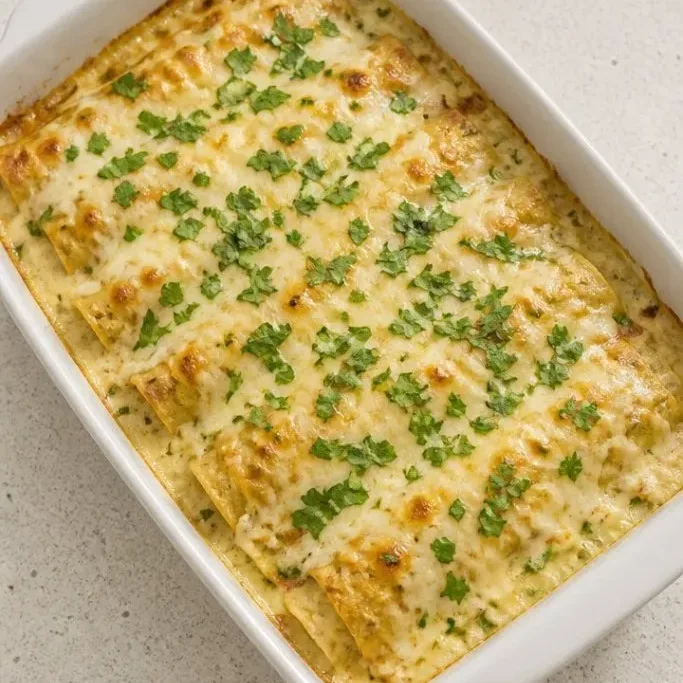chicken enchiladas with white sauce