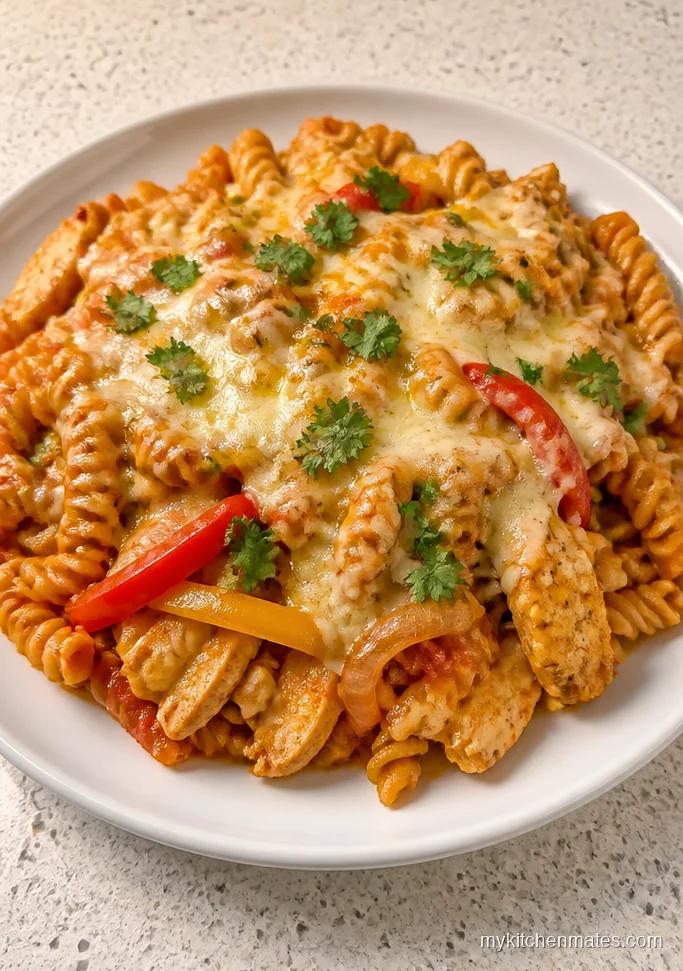 Chicken Fajita Pasta Casserole