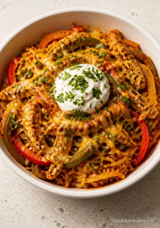 Chicken Fajita Spaghetti Squash Bowls