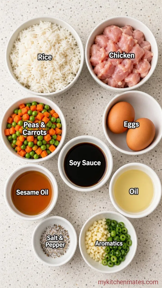 Quick 25-Minute Chicken Fried Rice Ingredients