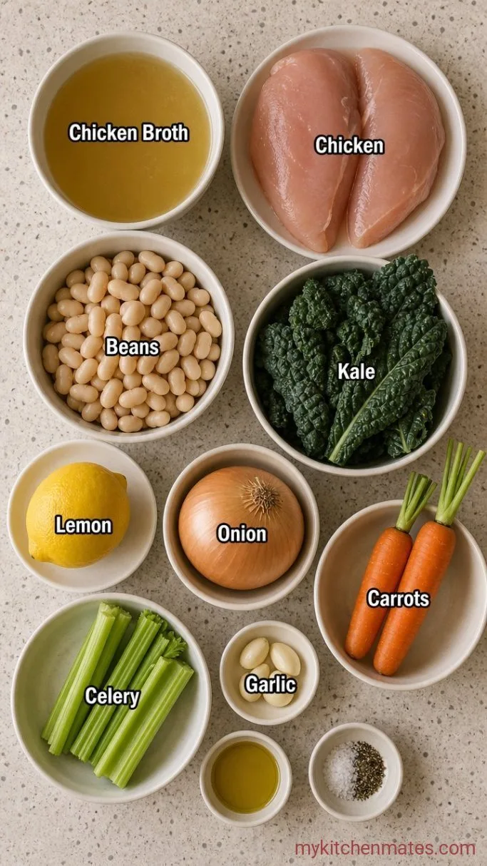 Hearty Chicken Kale Soup Ingredients