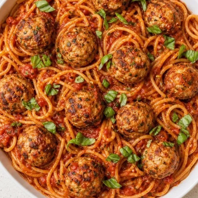 30-Minute Chicken Meatball Pasta Chicken Meatball Pasta