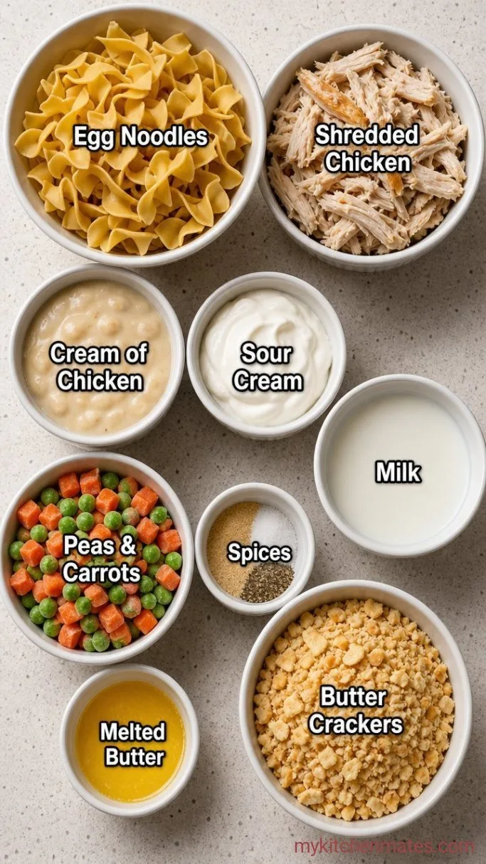 Creamy Chicken Noodle Soup Casserole Ingredients