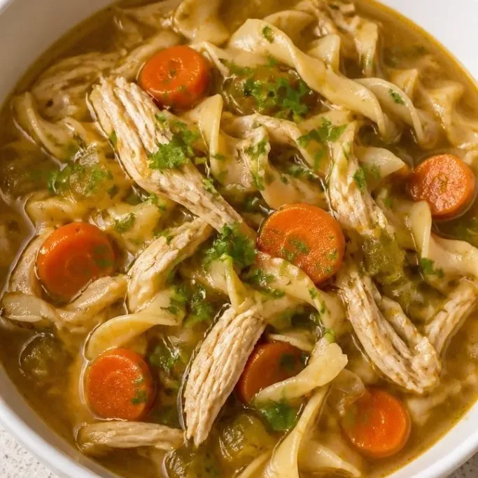 Hearty Chicken Noodle Soup with Egg Noodles Chicken Noodle Soup With Egg Noodles
