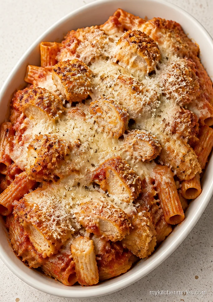 Chicken Parmesan Pasta Casserole