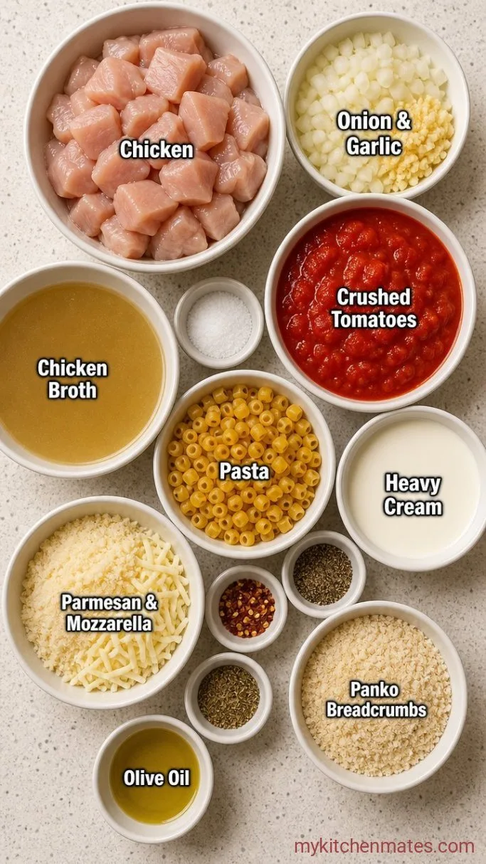 30-Minute Creamy Chicken Parmesan Soup Ingredients