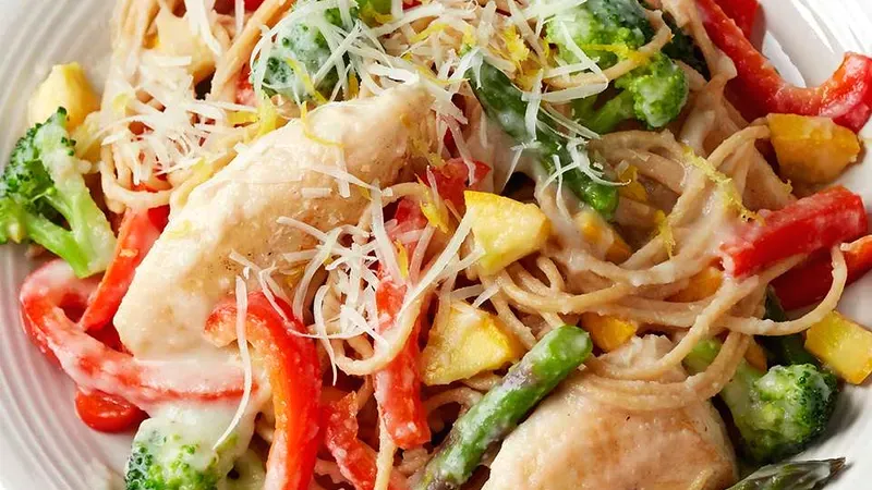 Chicken Pasta Primavera Food photo of Chicken Pasta Primavera