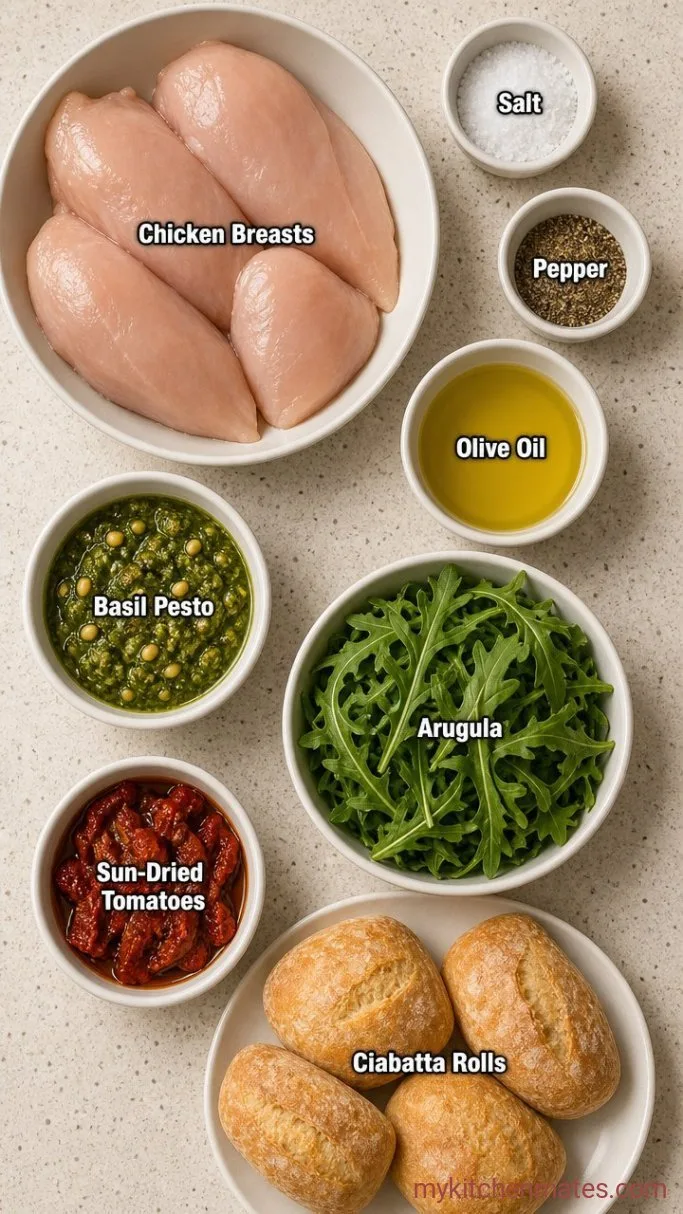 15-Minute Chicken Pesto Sandwich Ingredients