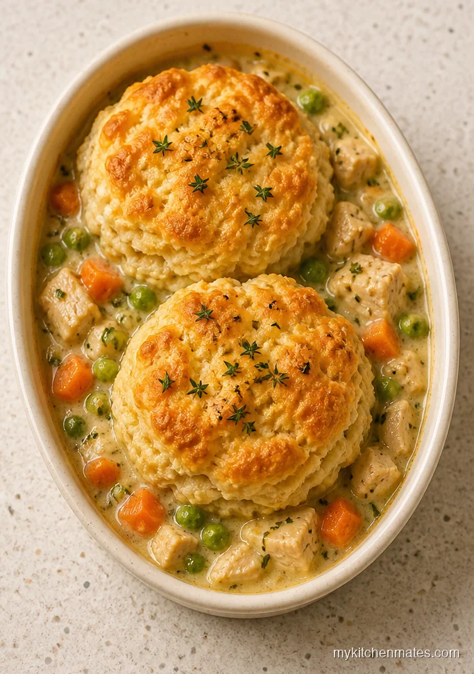 Chicken Pot Pie Biscuit Casserole
