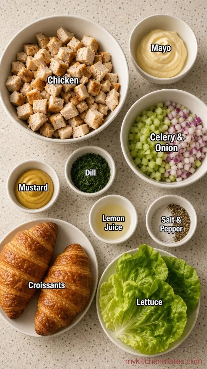 Quick Chicken Salad Croissant Sandwiches Ingredients
