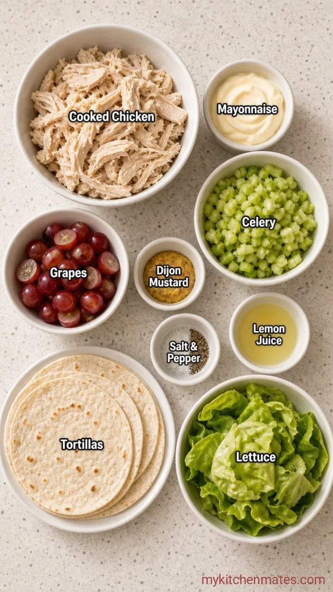 15-Minute Chicken Salad Wrap Ingredients