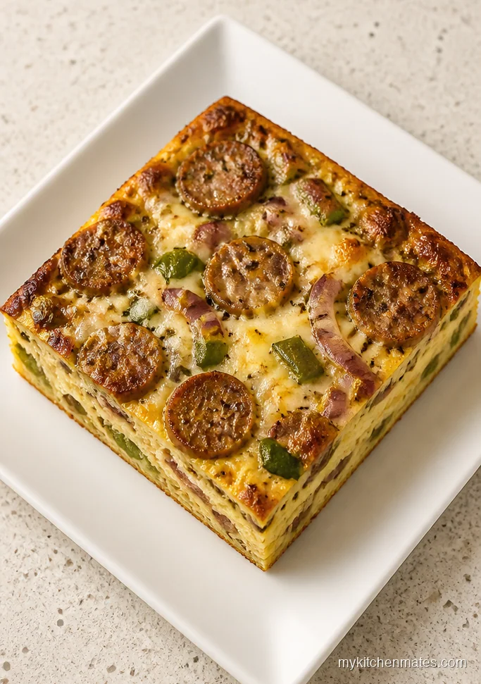 Chicken Sausage and Pepper Keto Bake