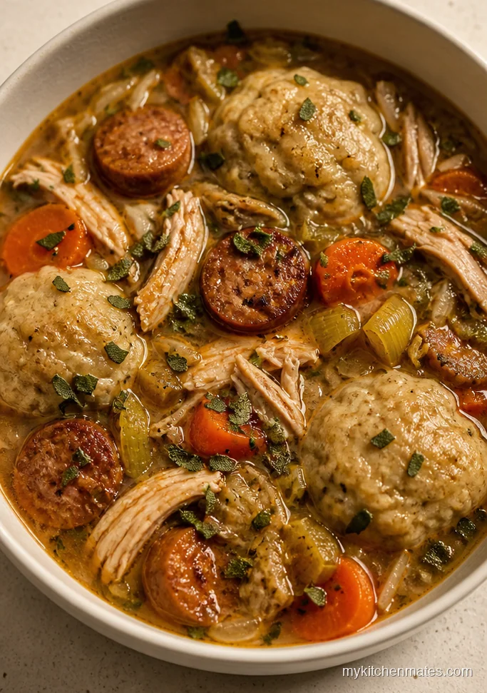 Chicken Sausage and Sage Dumplings