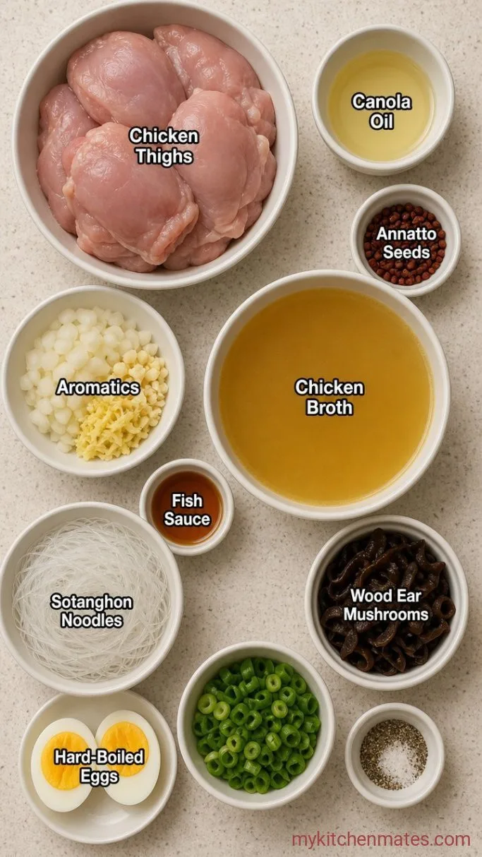 45-Minute Chicken Sotanghon Soup (Filipino Noodle Soup) Ingredients