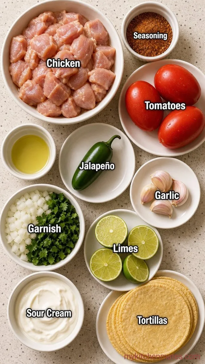 30-Minute Chicken Street Tacos with Charred Salsa Ingredients