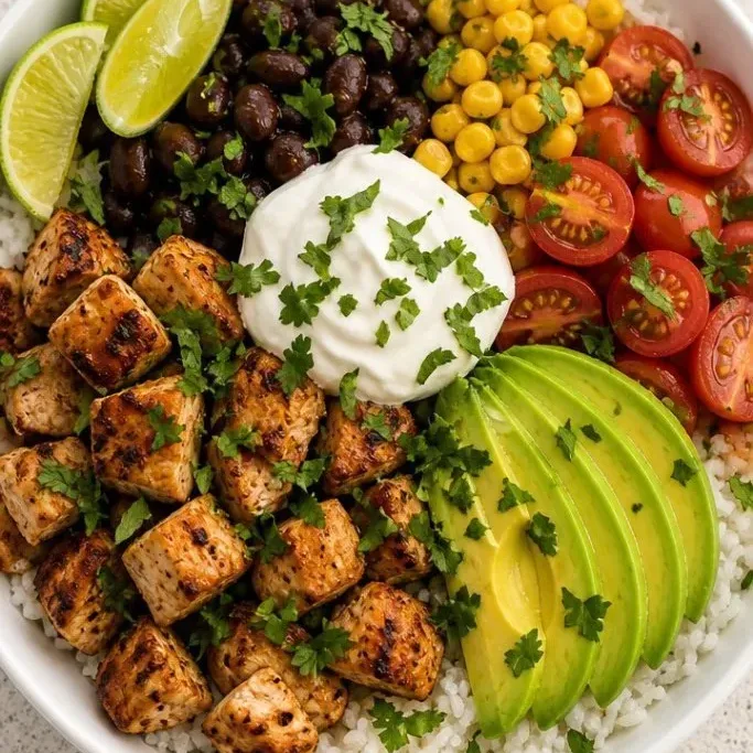 25-Minute Chicken Taco Bowls Chicken Taco Bowls