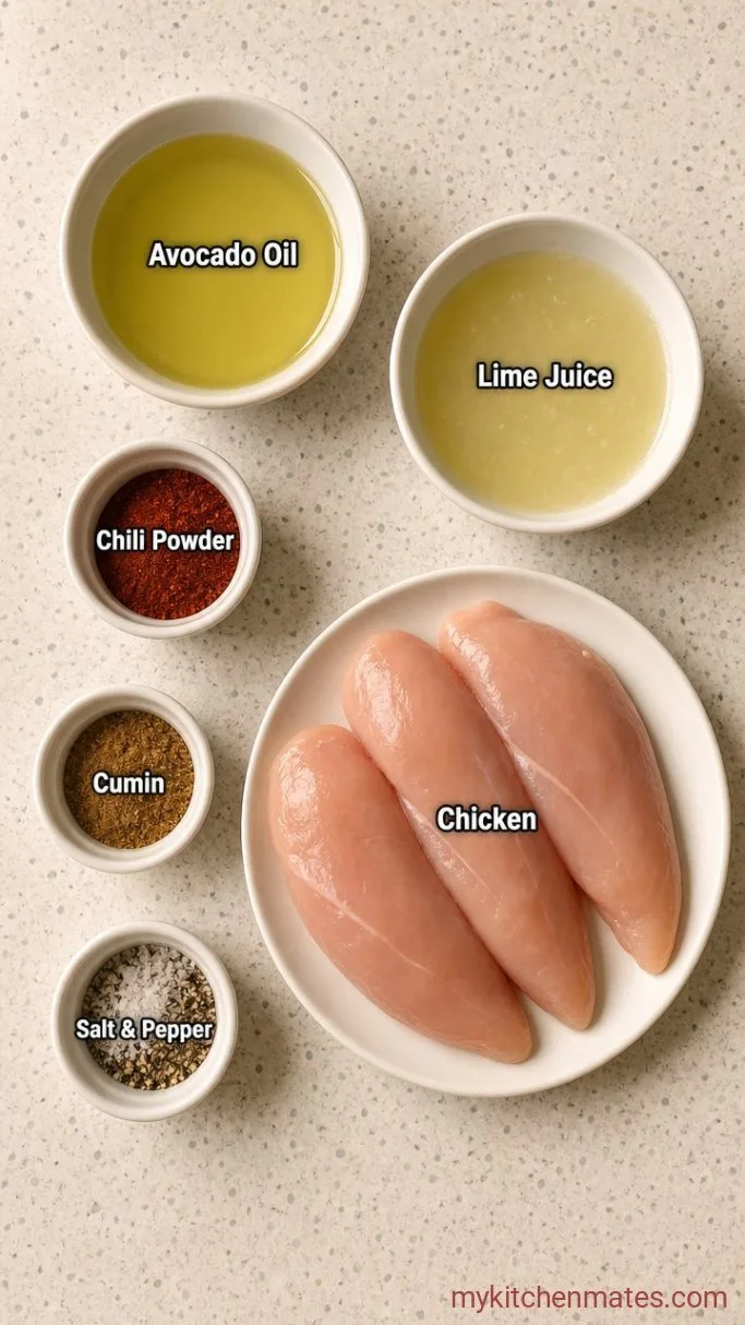 Quick 4-Ingredient Chicken Taco Marinade Ingredients