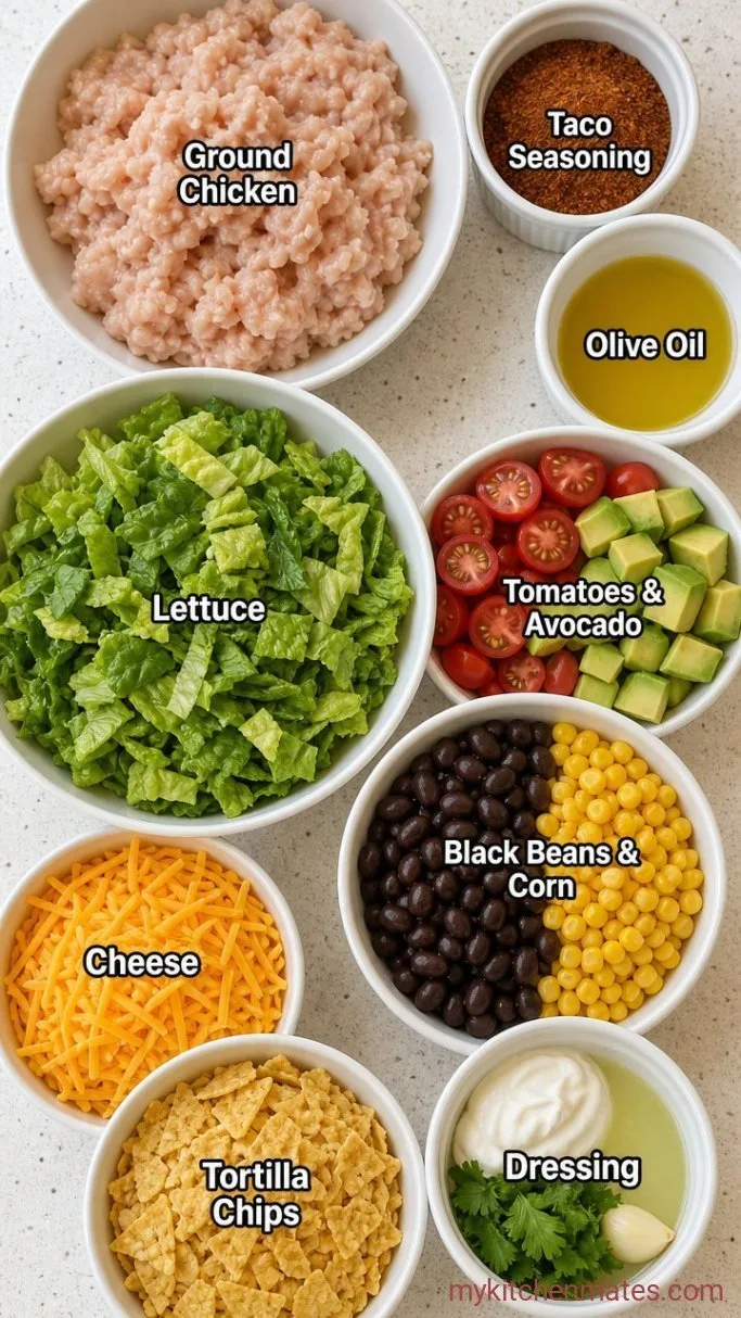 30-Minute Chicken Taco Salad Ingredients