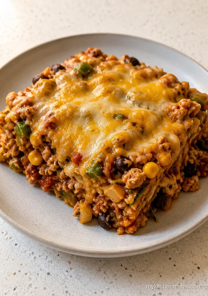 Chicken Taco Zucchini Casserole