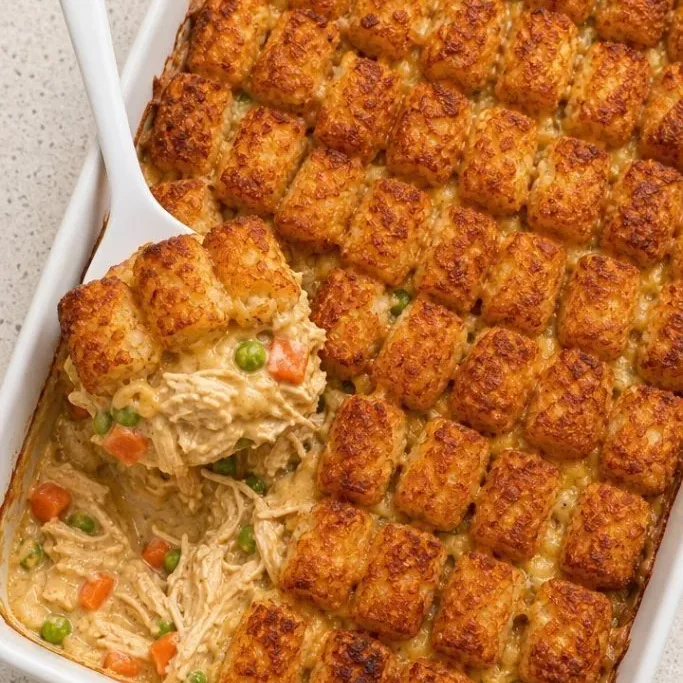 Cheesy Chicken Tater Tot Casserole Chicken Tater Tot Casserole